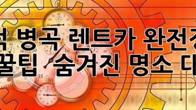 영덕 병곡 렌트카 완전정복 🚗💨 청결꿀팁 & 숨겨진 명소 대방출!