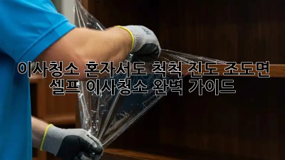 이사청소, 혼자서도 척척! 진도 조도면 셀프 이사청소 완벽 가이드 ✨